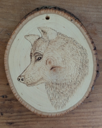 Wolf wall hanging